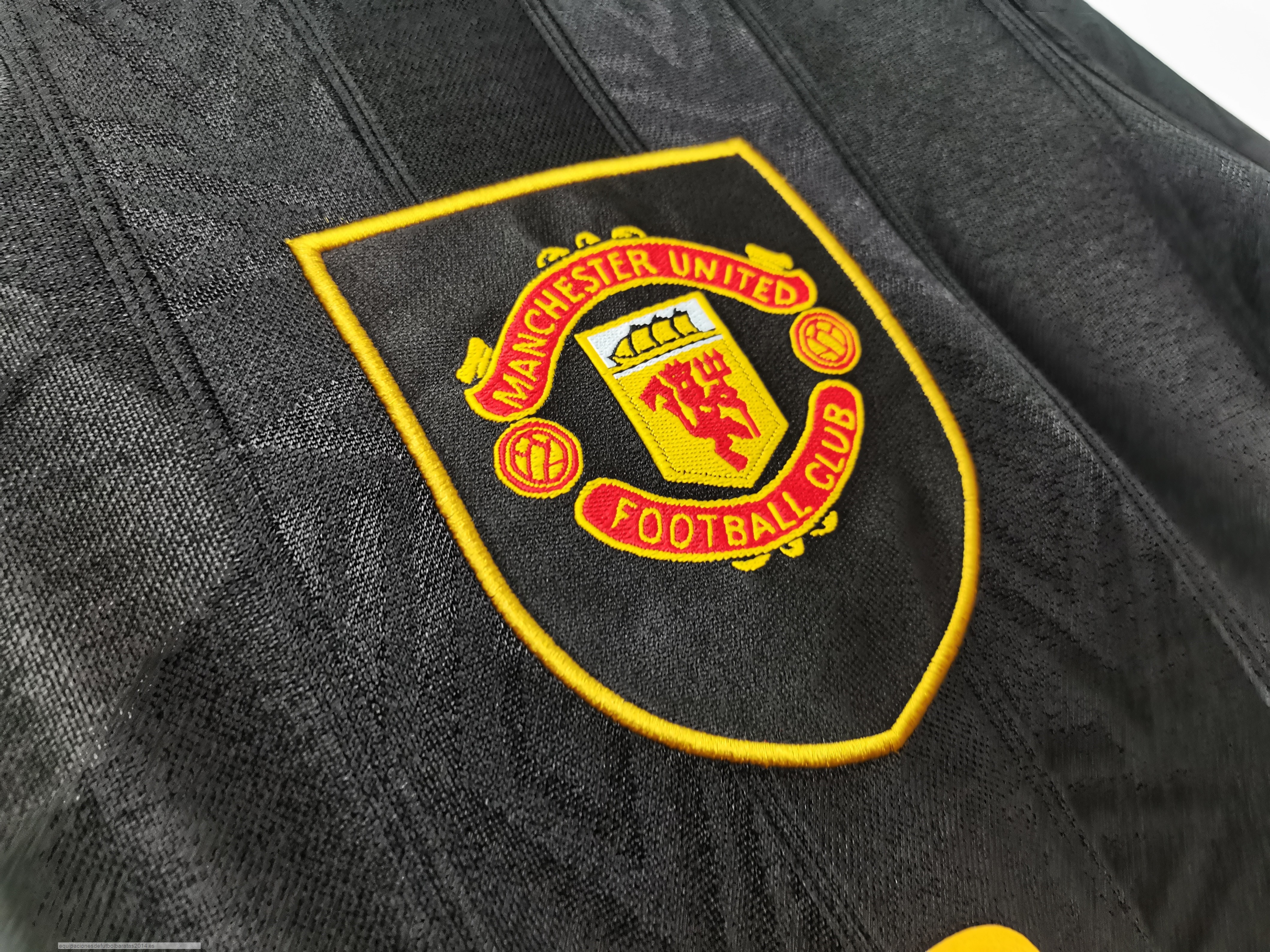 Nuevo 2ª Manga Larga Manchester United Retro 1993 1994 Negro Baratas